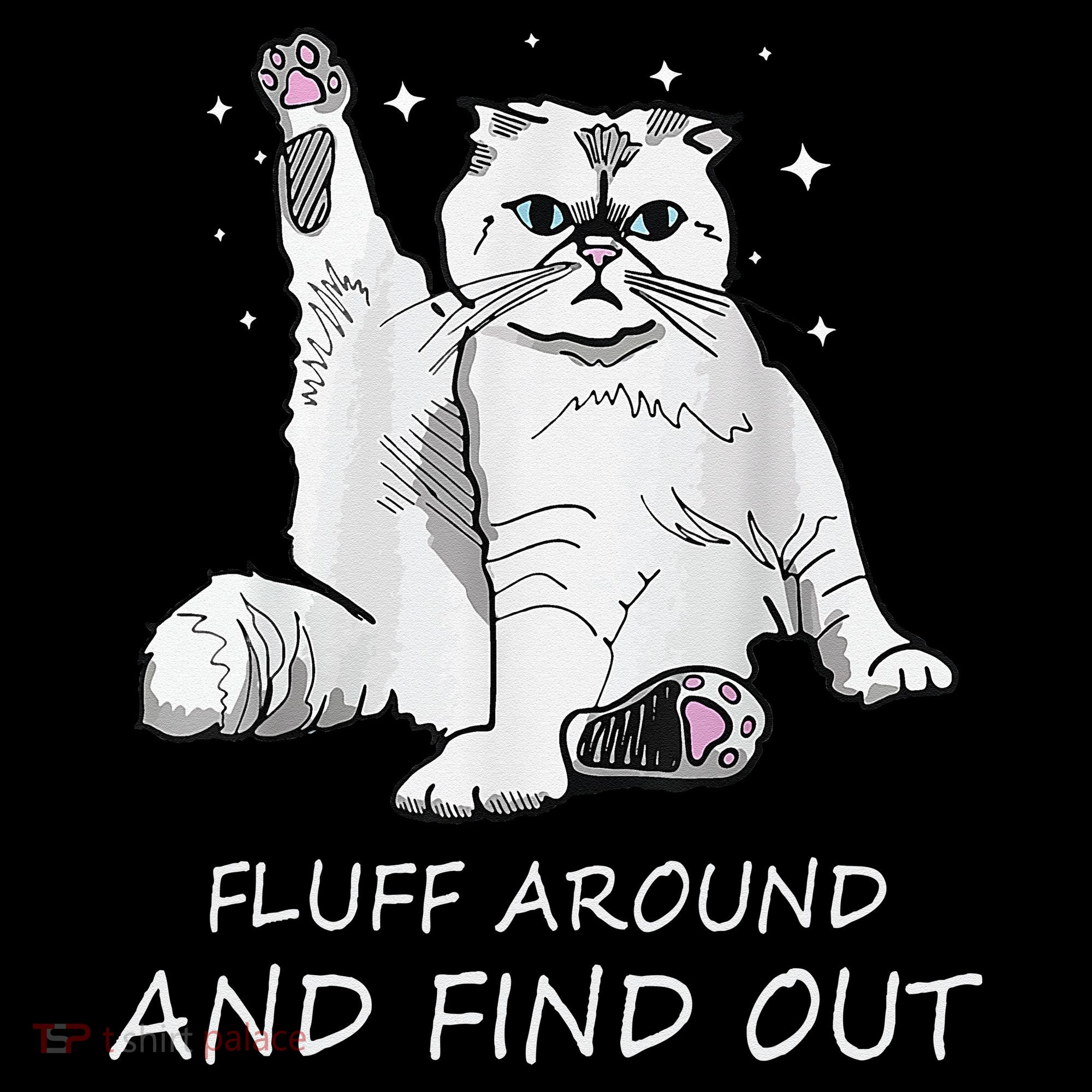 Funny Cat Fluff Around And Find Out Sweatshirt