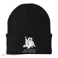 Funny Cat Fluff Around And Find Out Beanie thumb 0