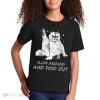 Funny Cat Fluff Around And Find Out Kids T-Shirt thumb 2