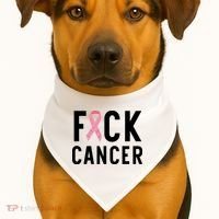 Fuck Cancer USA-Made Doggie Bandana thumb 1