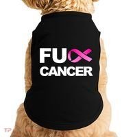 Fuck Cancer For Breast Cancer Awareness Doggie Tank thumb 0