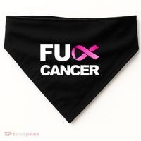 Fuck Cancer For Breast Cancer Awareness USA-Made Doggie Bandana thumb 0