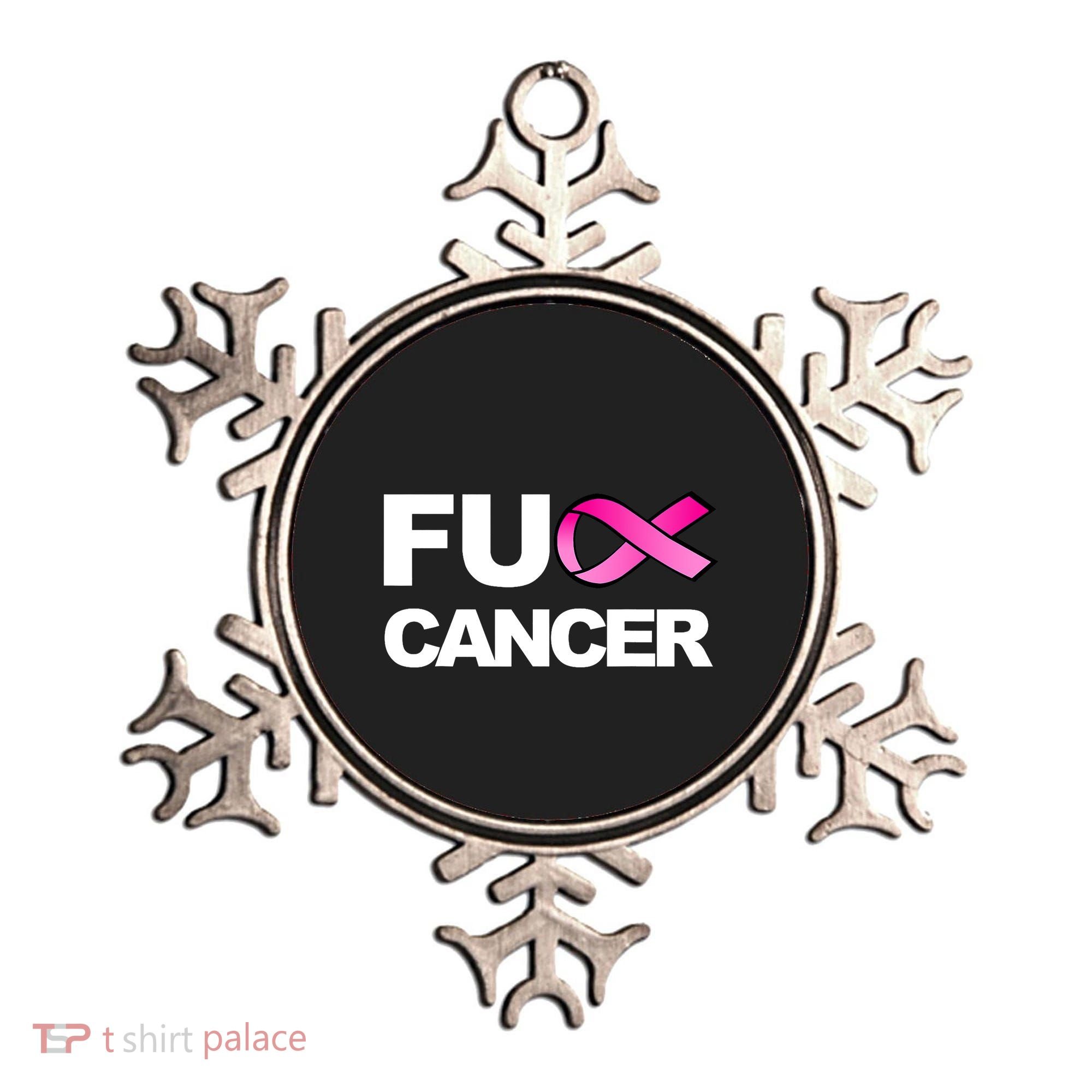 Fuck Cancer For Breast Cancer Awareness Ornament