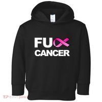 Fuck Cancer For Breast Cancer Awareness Toddler Hoodie thumb 0
