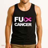 Fuck Cancer For Breast Cancer Awareness Tank Top thumb 3