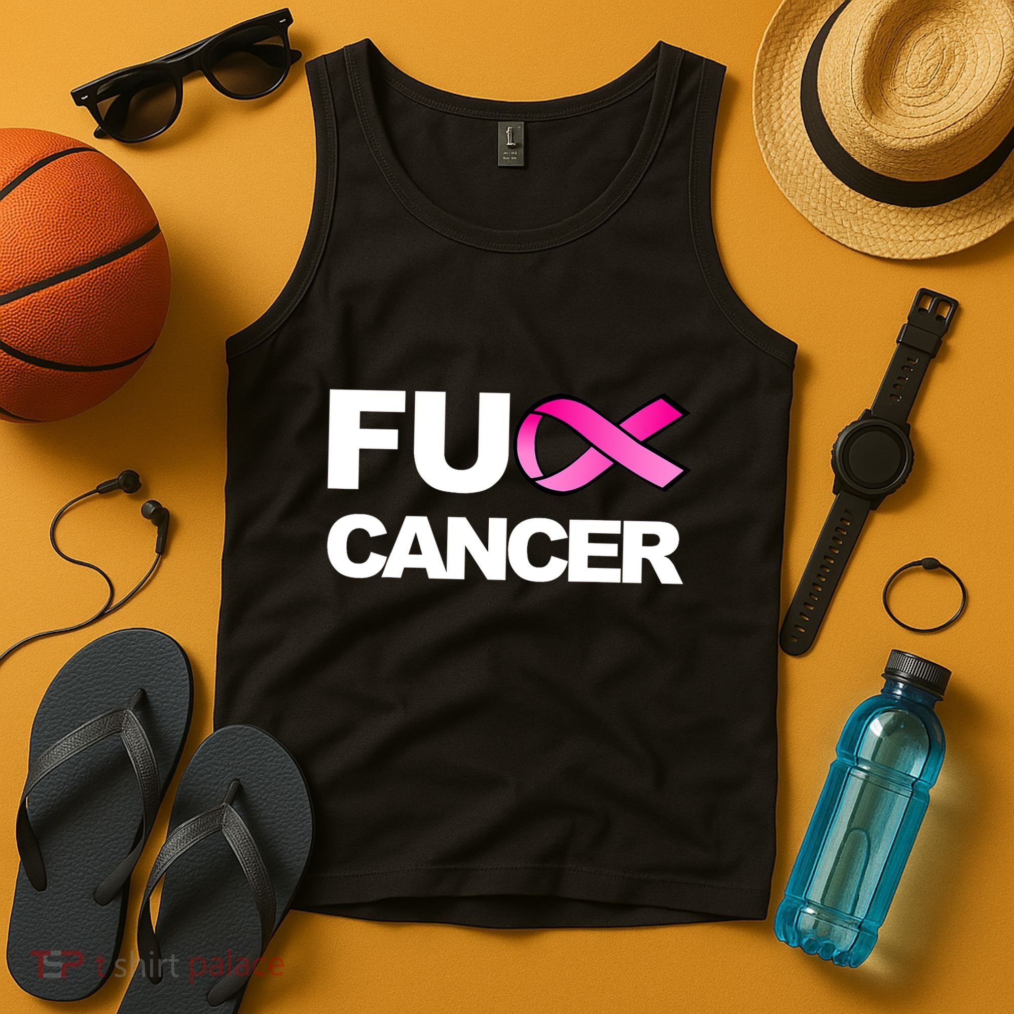 Fuck Cancer For Breast Cancer Awareness Tank Top