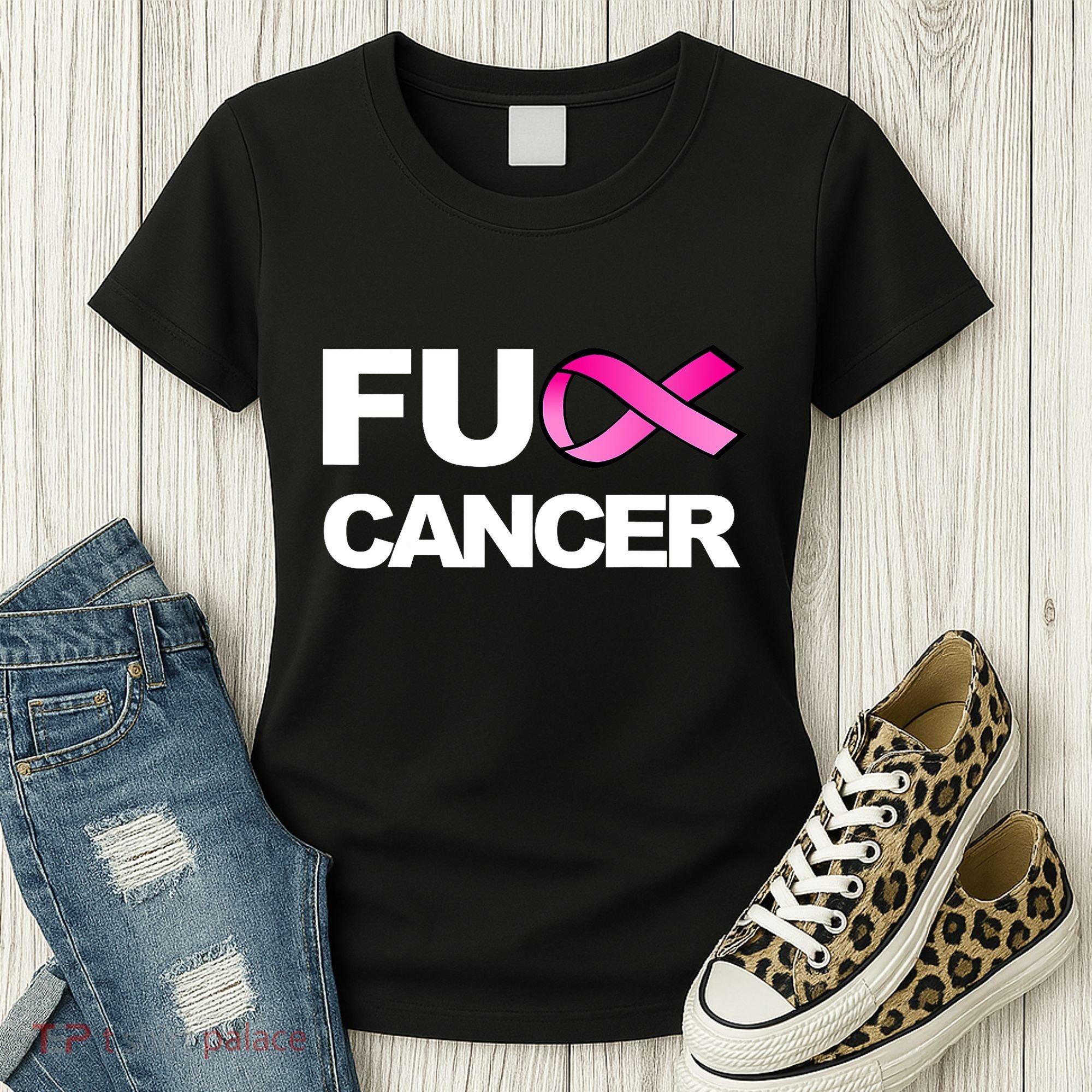 Fuck Cancer For Breast Cancer Awareness Women's T-Shirt