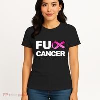 Fuck Cancer For Breast Cancer Awareness Women's T-Shirt thumb 4