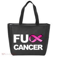Fuck Cancer For Breast Cancer Awareness Tote Bag thumb 0