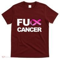 Fuck Cancer For Breast Cancer Awareness T-Shirt thumb 0