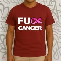 Fuck Cancer For Breast Cancer Awareness T-Shirt thumb 3