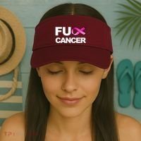 Fuck Cancer For Breast Cancer Awareness Visor thumb 2
