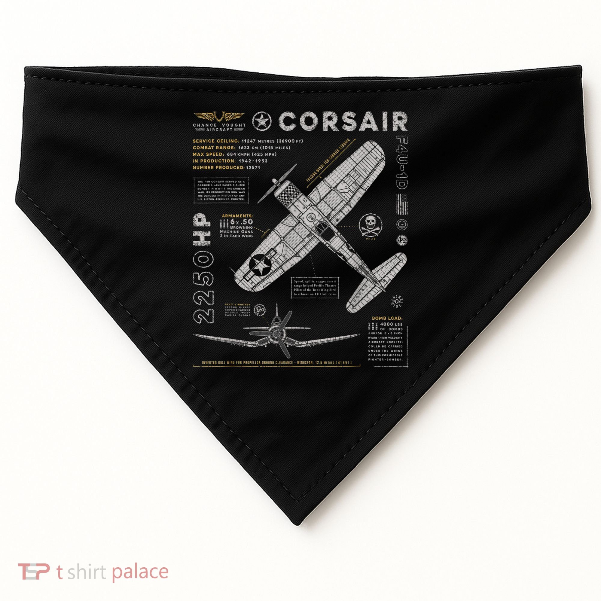 F4U Corsair USA-Made Doggie Bandana