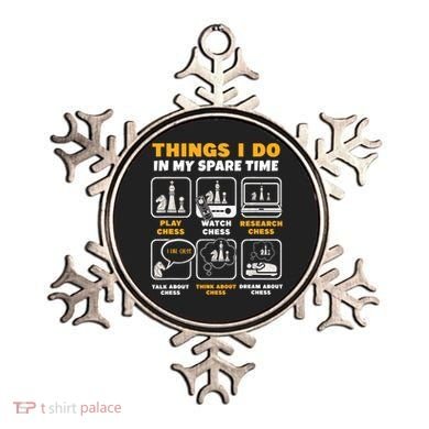 Funny Chess Gift For Players Things I Do In My Spare Time Ornament