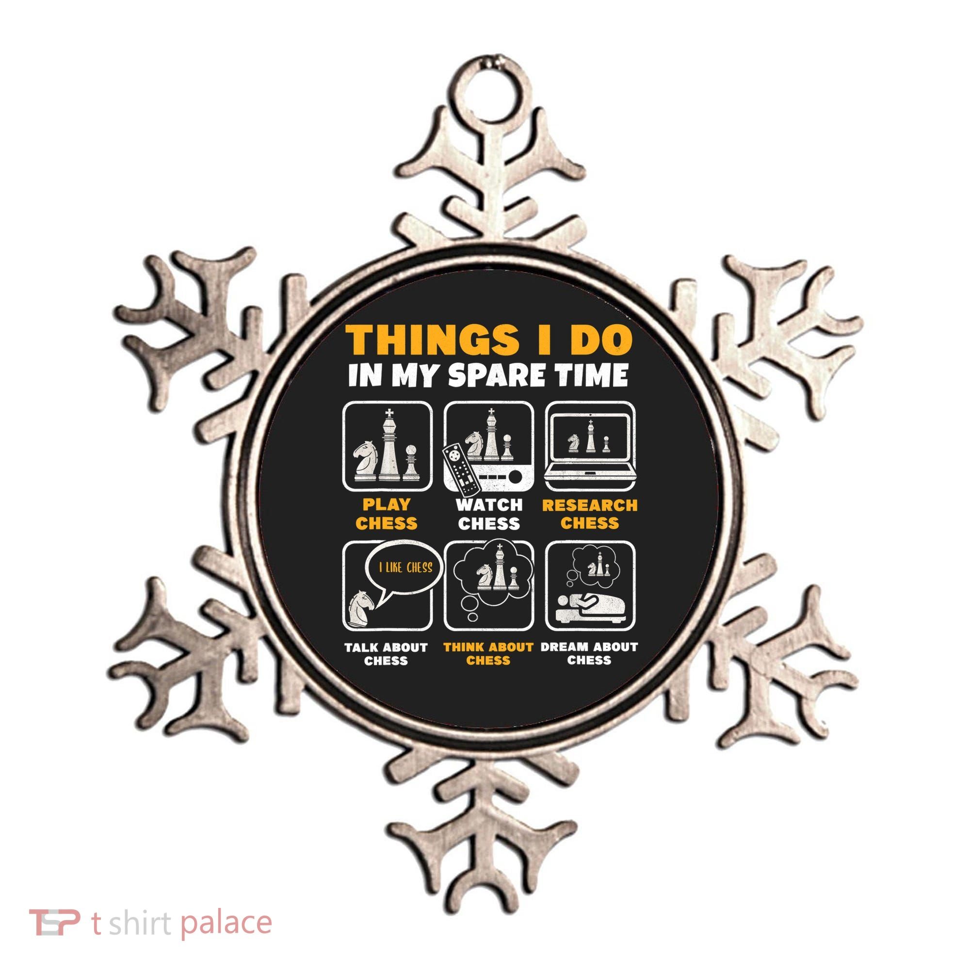 Funny Chess Gift For Players Things I Do In My Spare Time Ornament