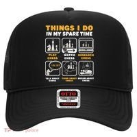 Funny Chess Gift For Players Things I Do In My Spare Time Hat thumb 0