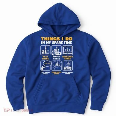 Funny Chess Gift For Players Things I Do In My Spare Time Hoodie
