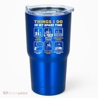 Funny Chess Gift For Players Things I Do In My Spare Time Tumbler thumb 0