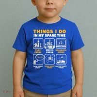 Funny Chess Gift For Players Things I Do In My Spare Time Toddler T-Shirt thumb 2