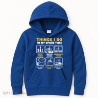 Funny Chess Gift For Players Things I Do In My Spare Time Kids Hoodie thumb 0