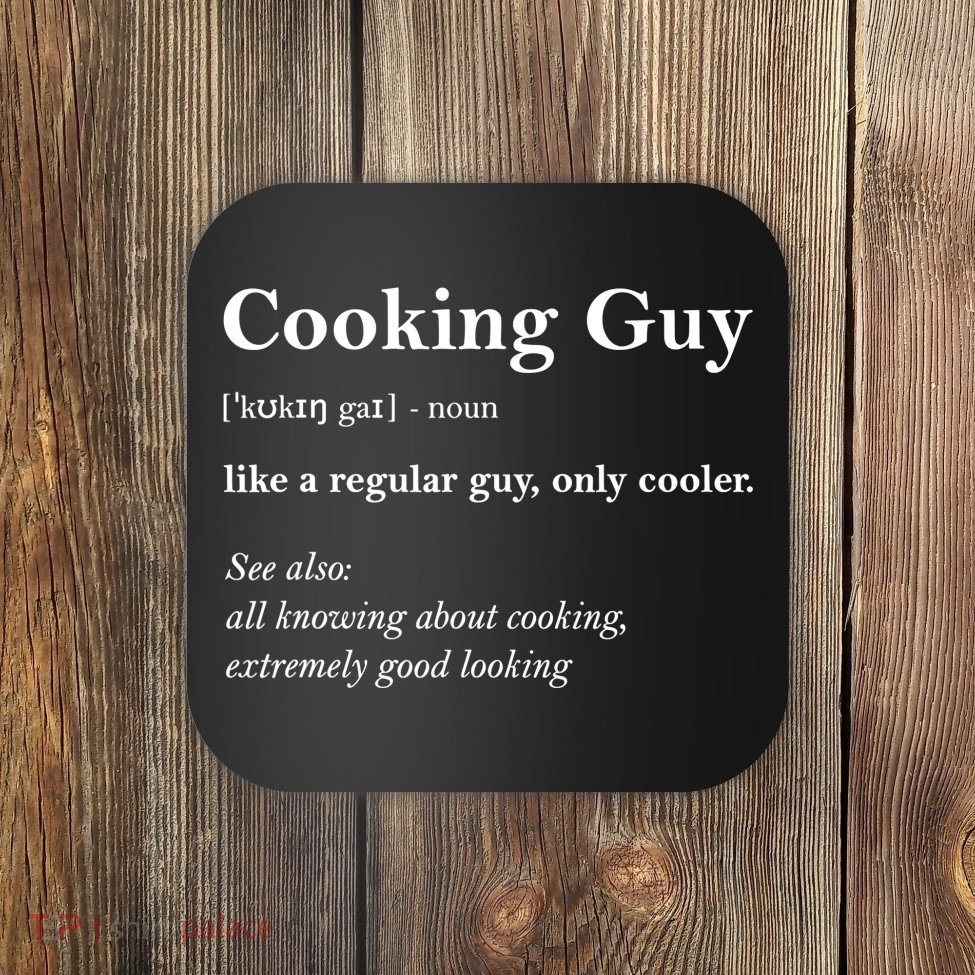 Funny Cooking Guy Definition Gift For Cook Lovers Coaster