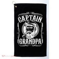 Funny Captain Grandpa Boat Sailing Sailor Fathers Day Gift Cool Gift Golf Towel thumb 0