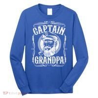 Funny Captain Grandpa Boat Sailing Sailor Fathers Day Gift Cool Gift Long Sleeve Shirt thumb 0