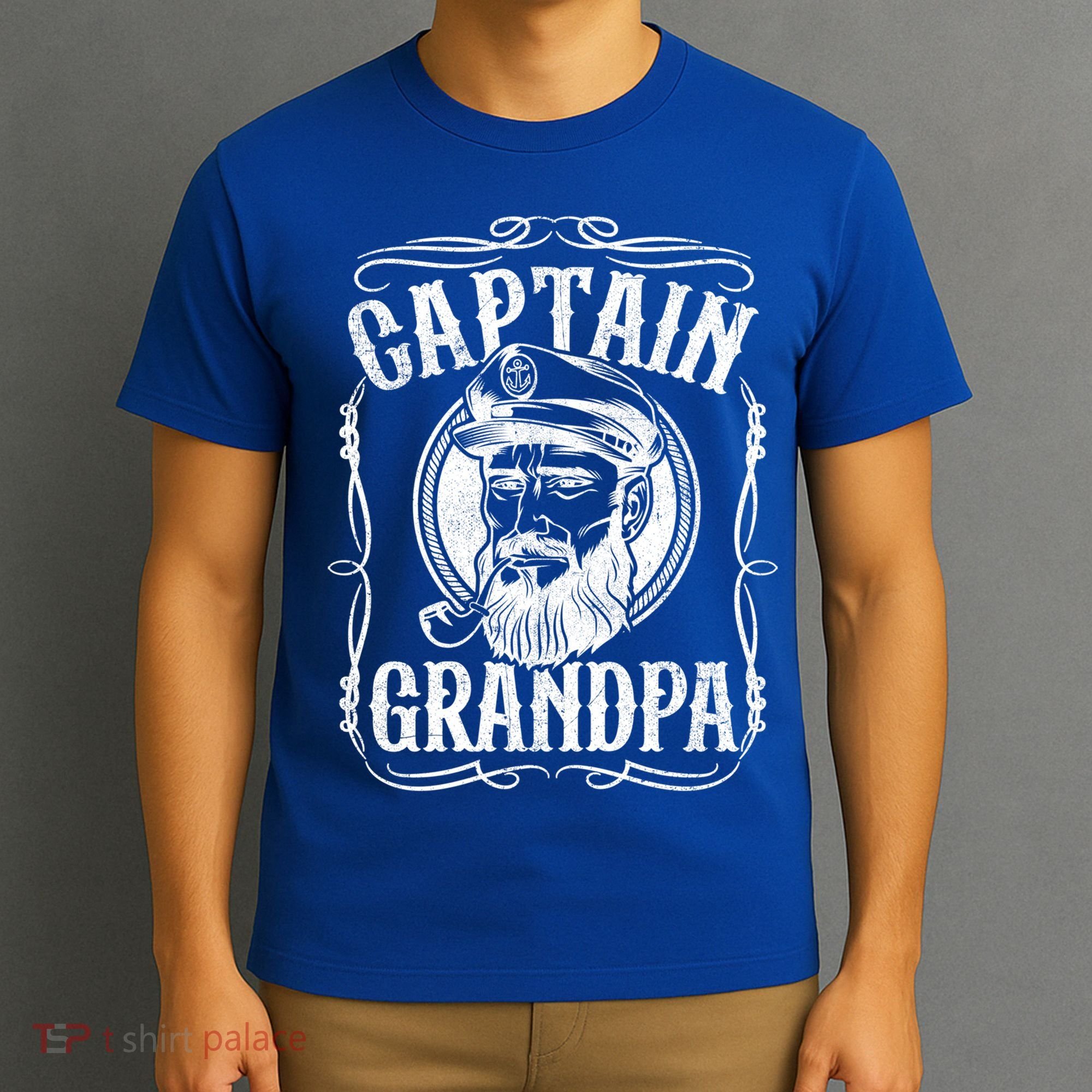 Funny Captain Grandpa Boat Sailing Sailor Fathers Day Gift Cool Gift T-Shirt