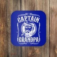 Funny Captain Grandpa Boat Sailing Sailor Fathers Day Gift Cool Gift Coaster thumb 0