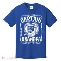 Funny Captain Grandpa Boat Sailing Sailor Fathers Day Gift Cool Gift Kids T-Shirt thumb 0
