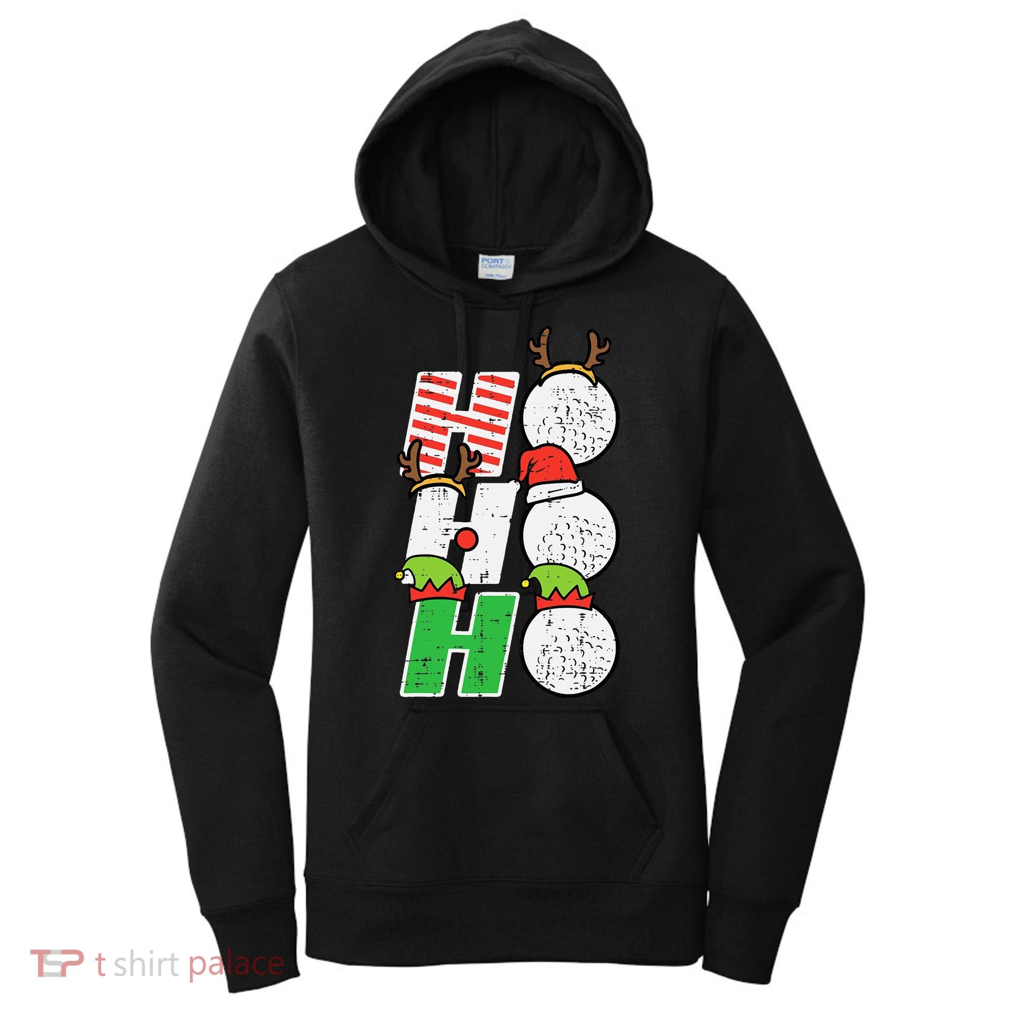 Funny Christmas Golfing Sports Golfer Gift Women's Hoodie