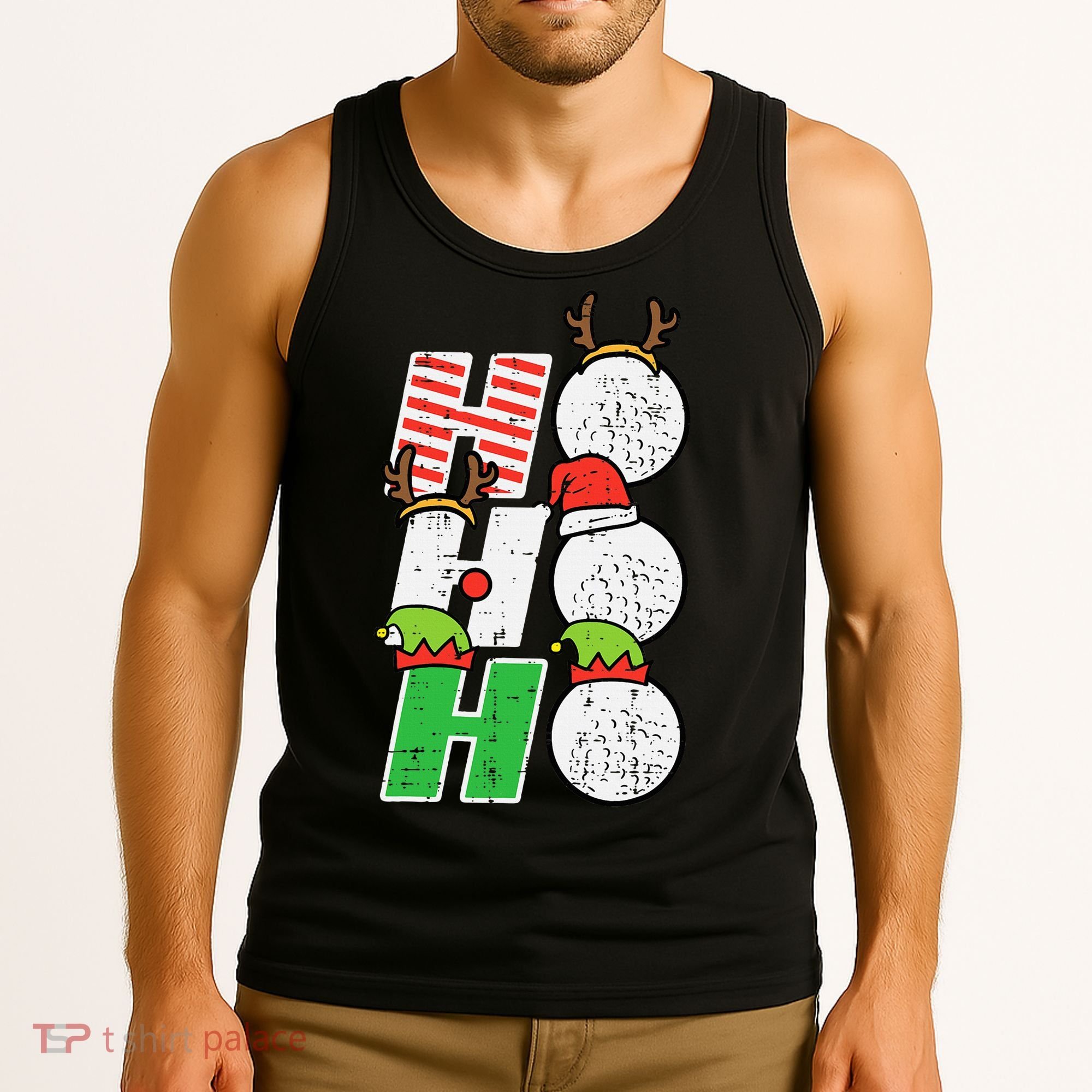 Funny Christmas Golfing Sports Golfer Gift Tank Top