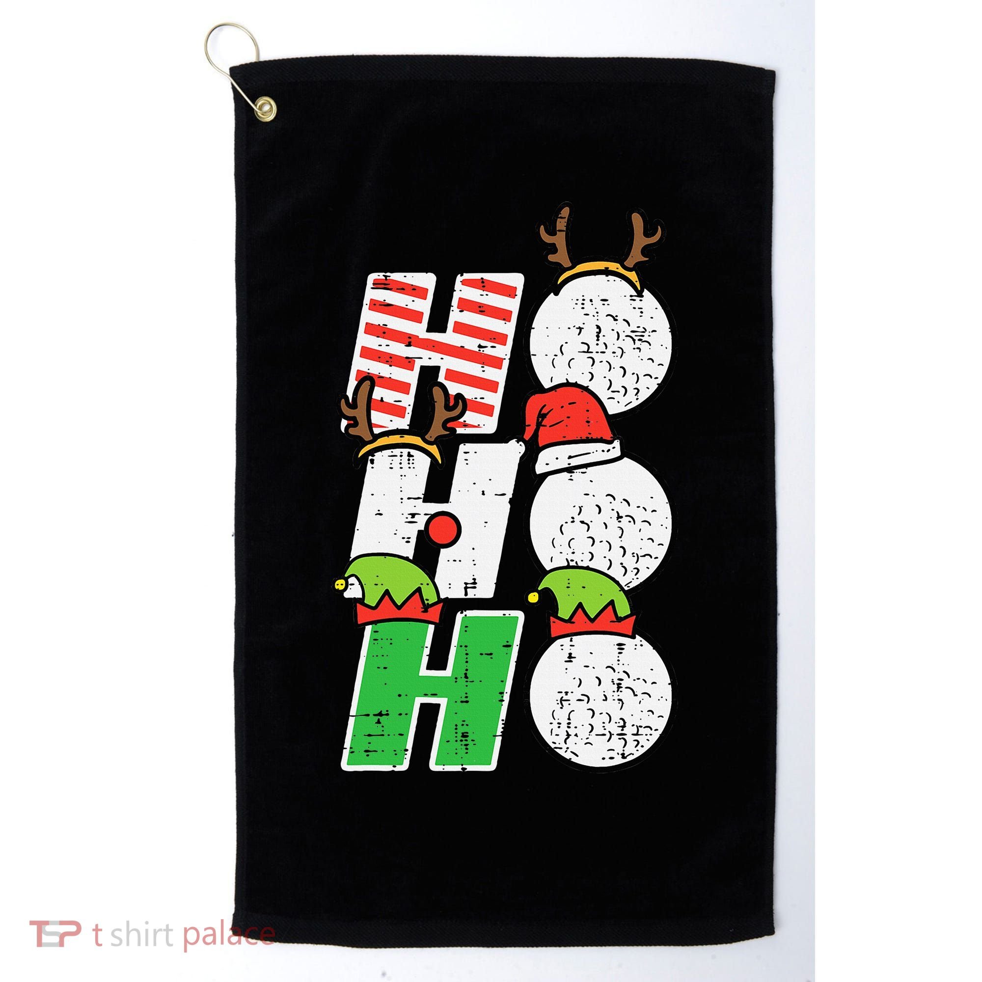 Funny Christmas Golfing Sports Golfer Gift Golf Towel
