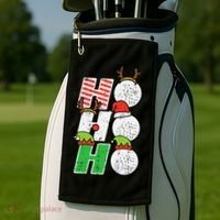 Funny Christmas Golfing Sports Golfer Gift Golf Towel thumb 2