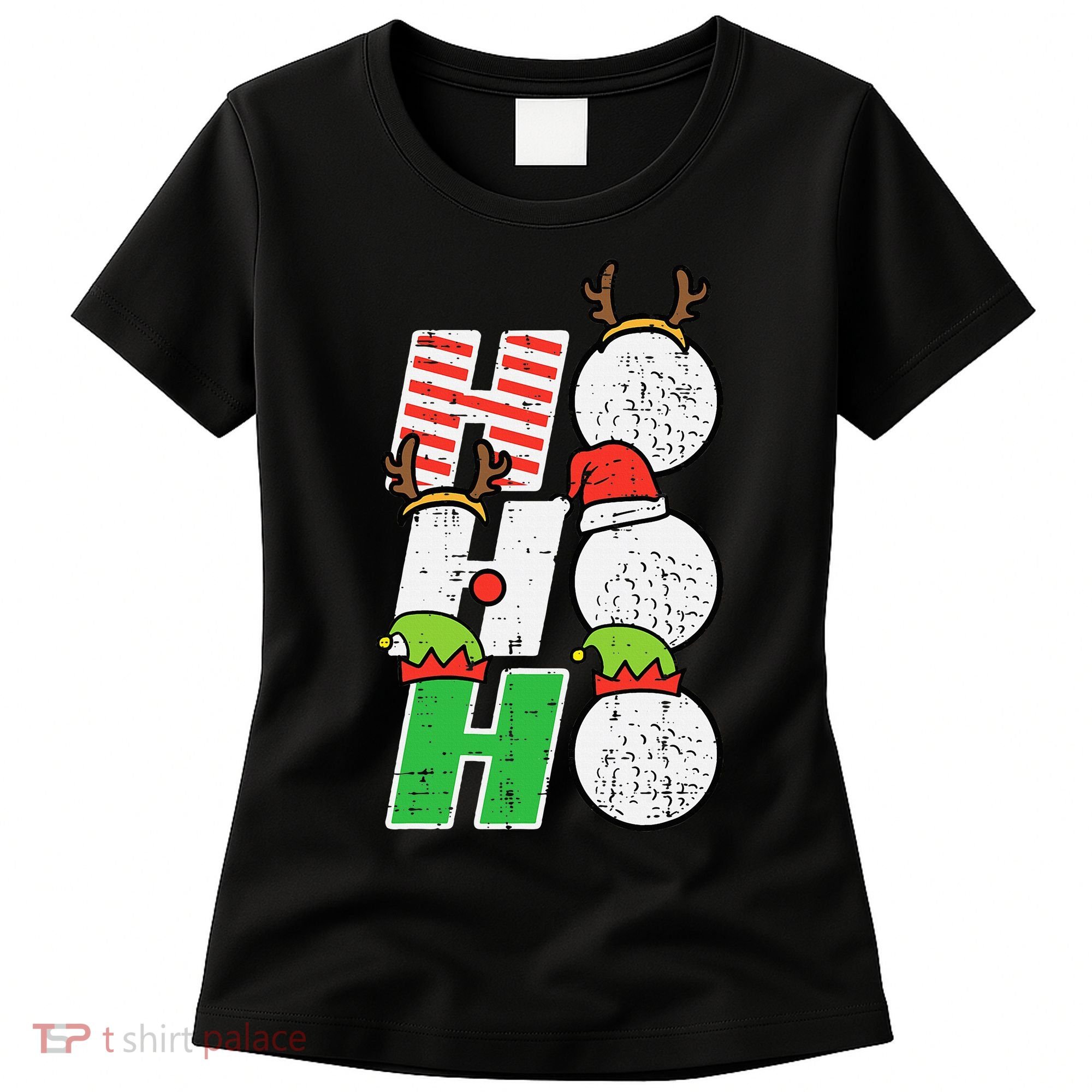 Funny Christmas Golfing Sports Golfer Gift Women's T-Shirt