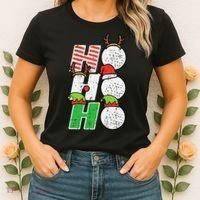 Funny Christmas Golfing Sports Golfer Gift Women's T-Shirt thumb 2