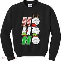 Funny Christmas Golfing Sports Golfer Gift Kids Sweatshirt thumb 0