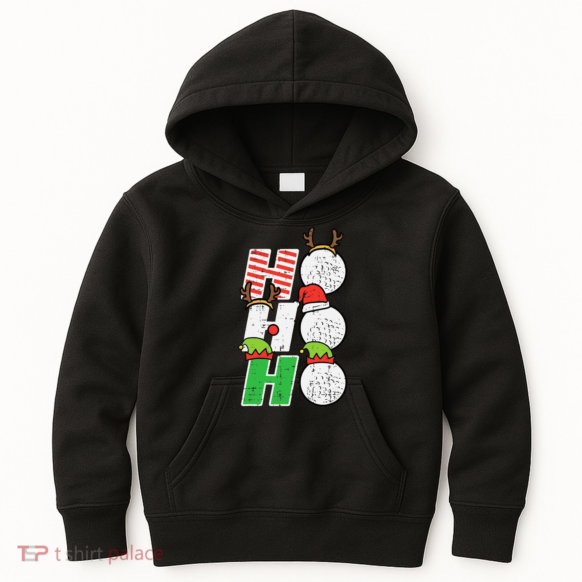 Funny Christmas Golfing Sports Golfer Gift Kids Hoodie