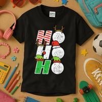 Funny Christmas Golfing Sports Golfer Gift Kids T-Shirt thumb 3