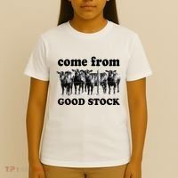 Funny Cow Gang I Come From Good Stock Farm Animals Cattles T-Shirt thumb 4