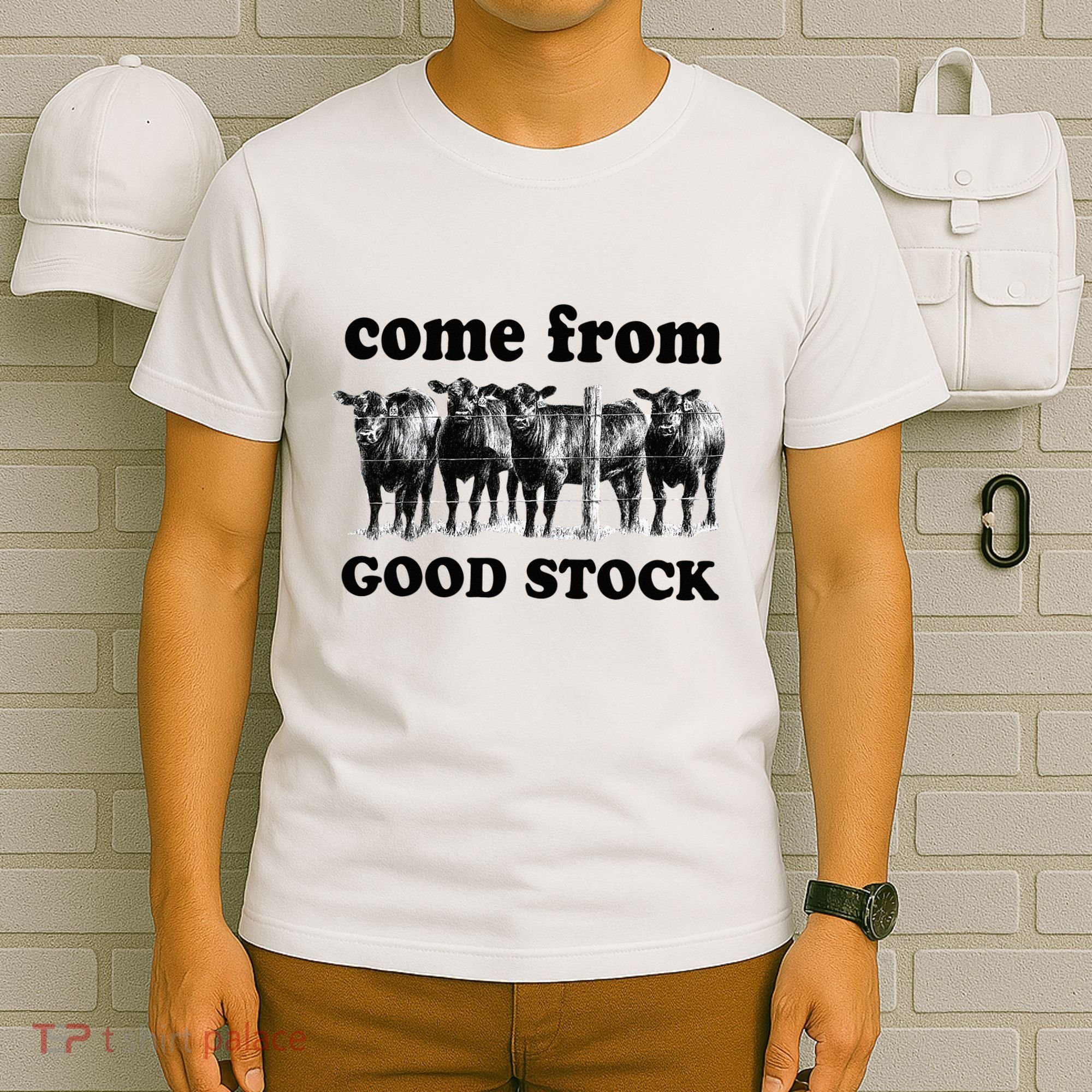 Funny Cow Gang I Come From Good Stock Farm Animals Cattles T-Shirt