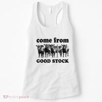Funny Cow Gang I Come From Good Stock Farm Animals Cattles Women's Tank Top thumb 0