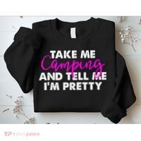 Funny Camping Gift Women Sarcastic Pink Hiking Gift Sweatshirt thumb 2