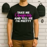 Funny Camping Gift Women Sarcastic Pink Hiking Gift T-Shirt thumb 6
