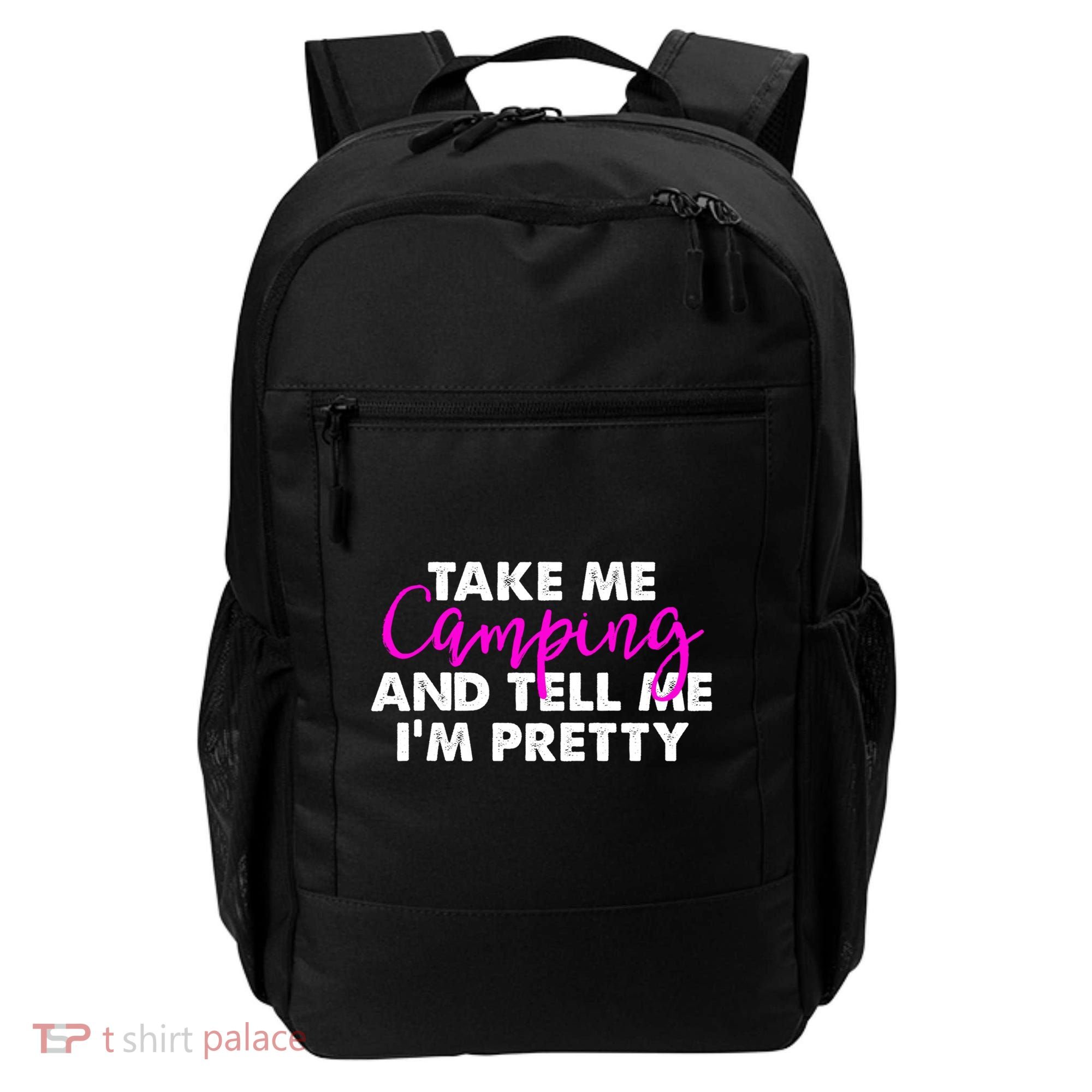 Funny Camping Gift Women Sarcastic Pink Hiking Gift Backpack