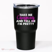 Funny Camping Gift Women Sarcastic Pink Hiking Gift Tumbler thumb 0