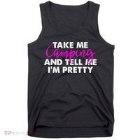Funny Camping Gift Women Sarcastic Pink Hiking Gift Tank Top thumb 0