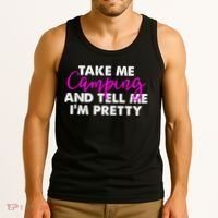 Funny Camping Gift Women Sarcastic Pink Hiking Gift Tank Top thumb 3