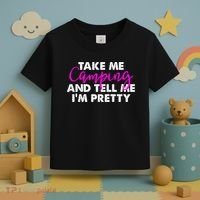 Funny Camping Gift Women Sarcastic Pink Hiking Gift Toddler T-Shirt thumb 3