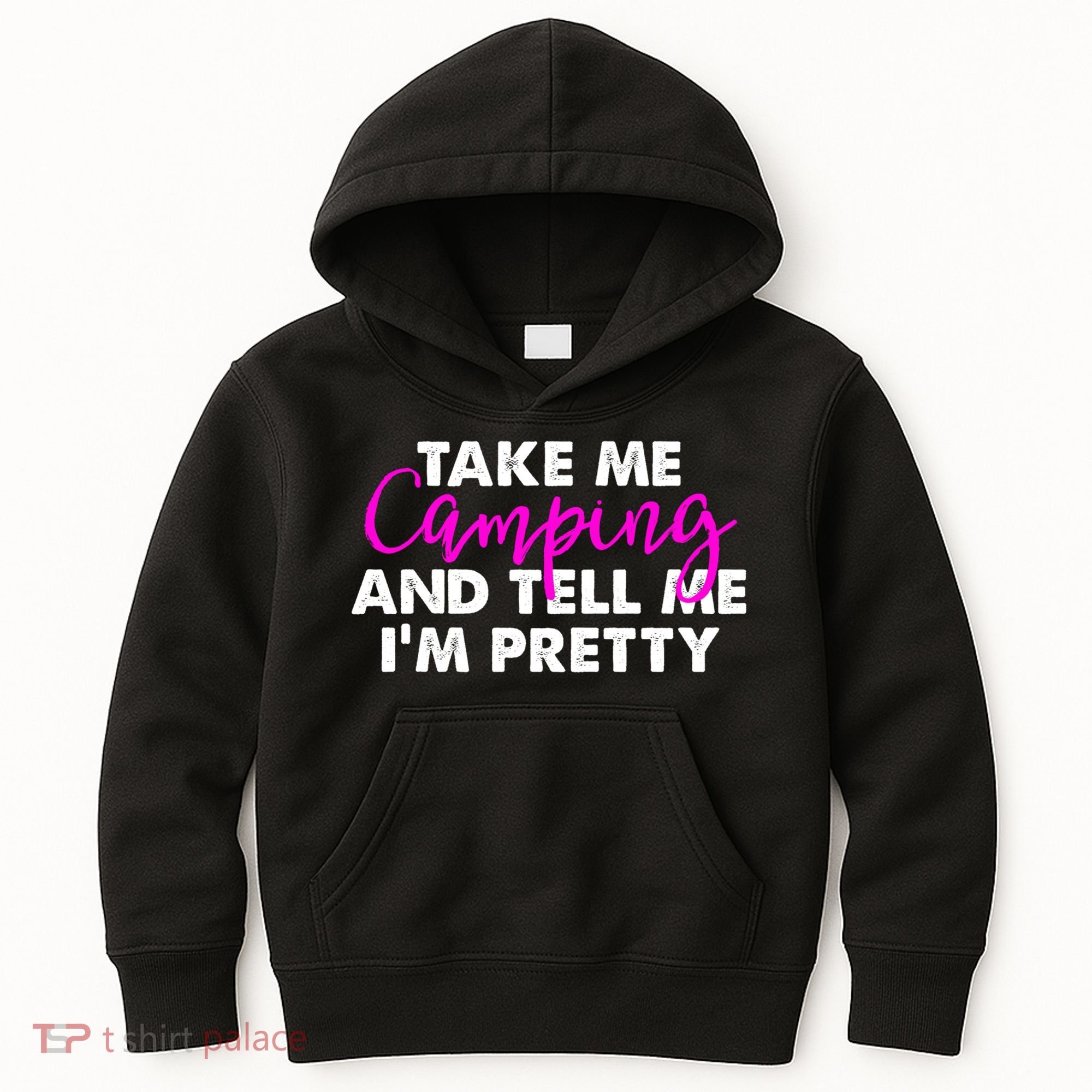 Funny Camping Gift Women Sarcastic Pink Hiking Gift Kids Hoodie